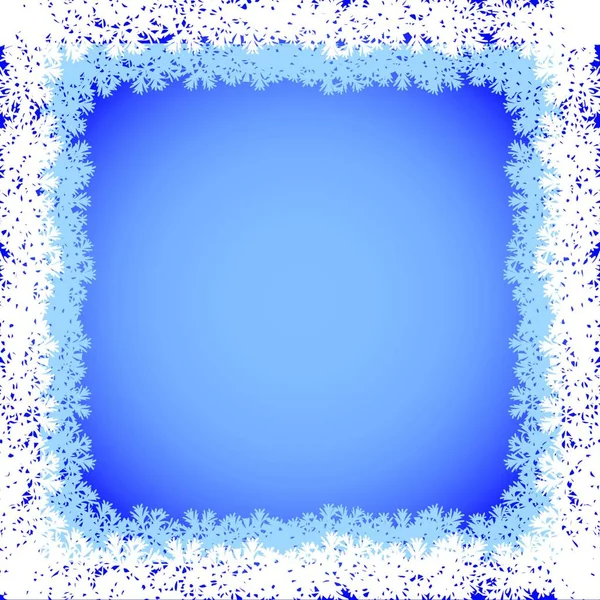 Зимова Рамка Графічна Векторна Ілюстрація — стоковий вектор