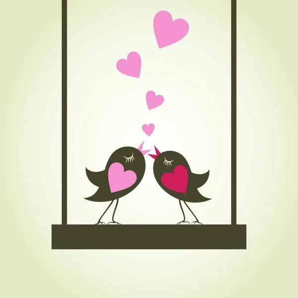 Πουλιά Της Αγάπης Πολύχρωμη Διανυσματική Απεικόνιση — Διανυσματικό Αρχείο