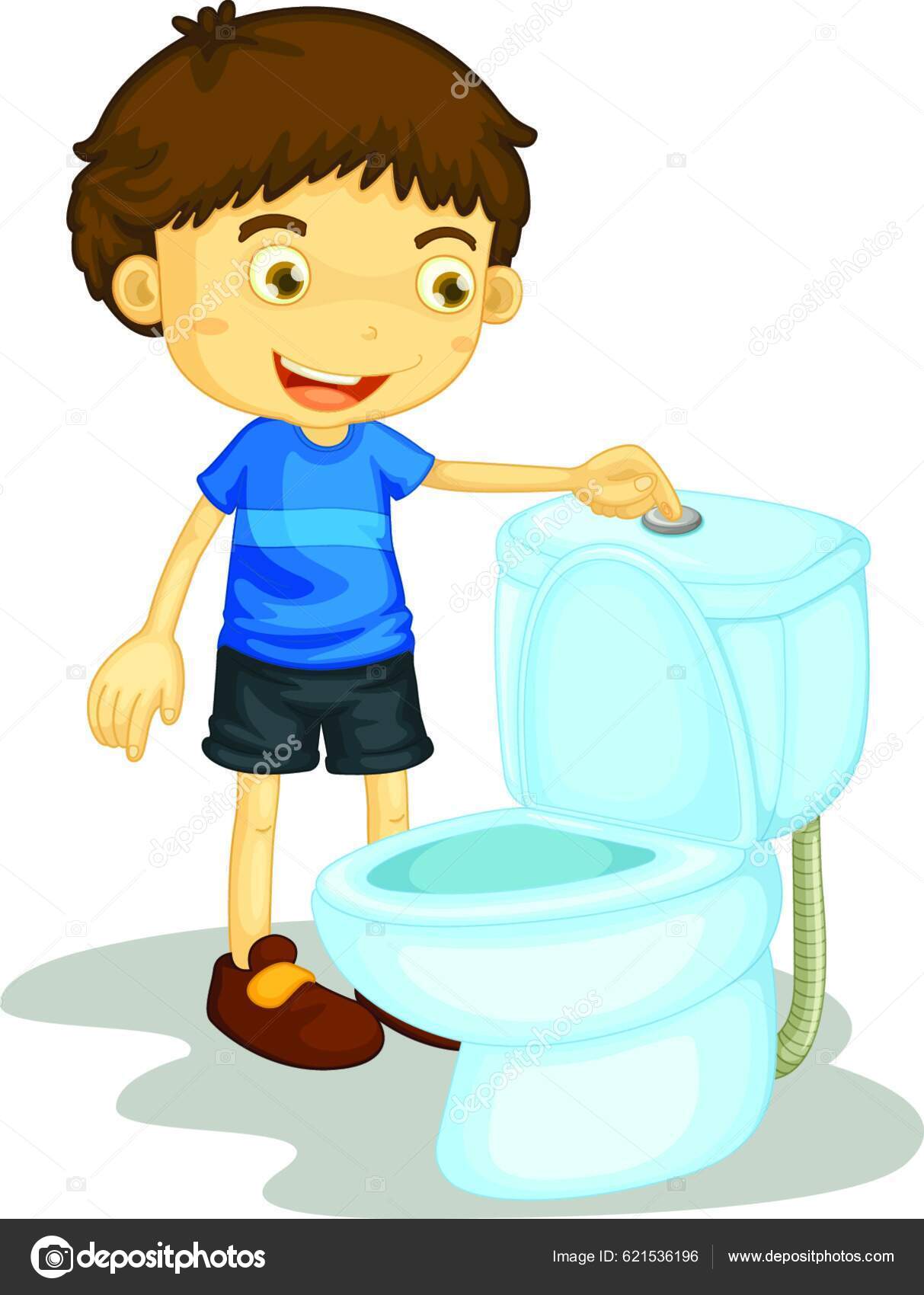 Παιδί Στην Τουαλέτα Διανυσματική Απεικόνιση Διανυσματικό Αρχείο από  ©YAY_Images621536196