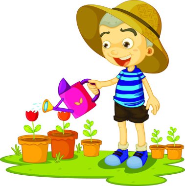 karikatür kızı ikon vektör çizimi