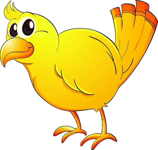 Pájaro Amarillo Ilustración Vectorial Gráfica — Vector de stock