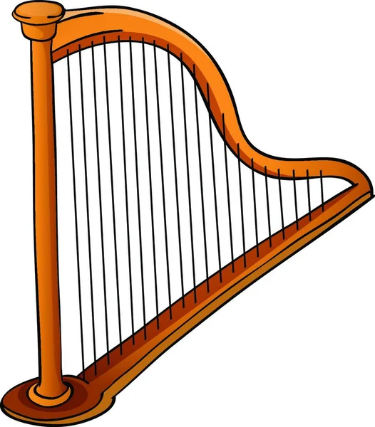 Harpa Ilustração Vetorial Gráfica — Vetor de Stock