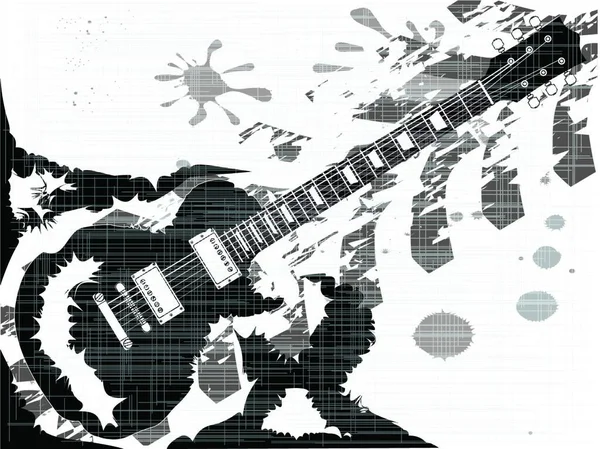 Guitarra Salpicadura Ilustración Vectorial Colorido — Archivo Imágenes Vectoriales
