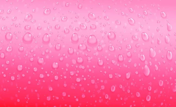 Illustration Von Rosafarbenen Flüssigwassertropfen — Stockvektor