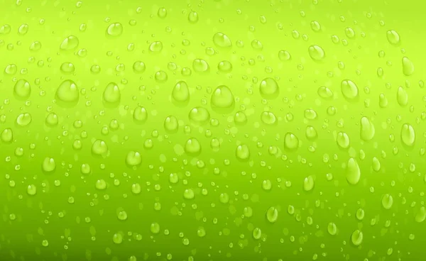 Illustration Von Grünen Flüssigen Wassertropfen — Stockvektor