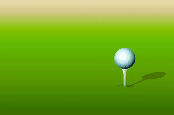 Abschlag Und Golfball Vektor Illustration — Stockvektor