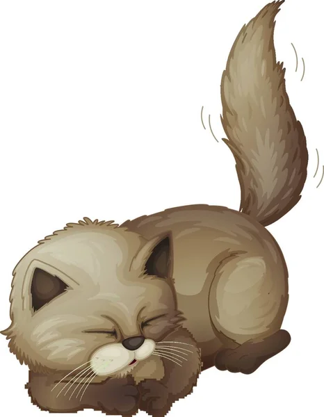 Pisica Adormită Ilustrație Vectorială — Vector de stoc