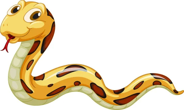 Serpent Glissant Long Illustration Vectorielle Colorée — Image vectorielle