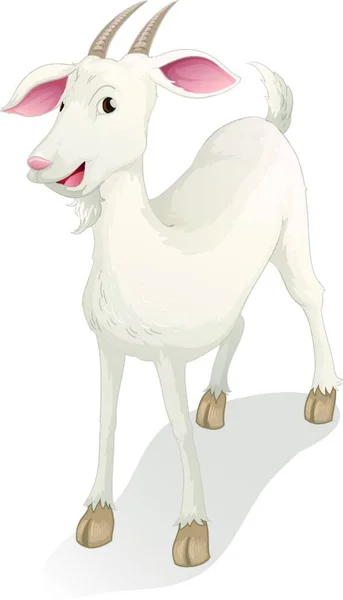 Cute Goat Vector Illustration — Stock Vector