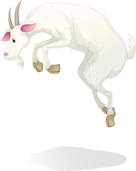 ヤギのキャラクターベクトルイラスト — ストックベクタ