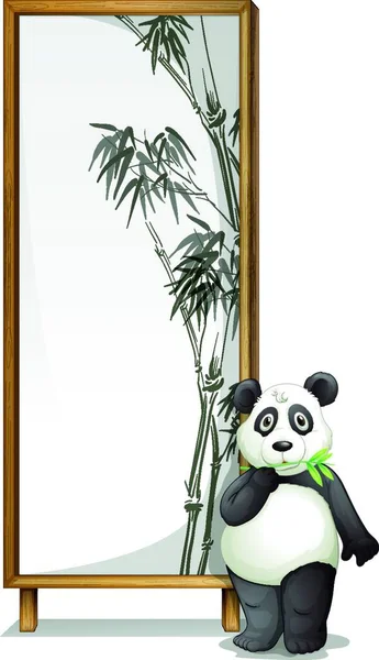 Panda Elegante Illustrazione Vettoriale — Vettoriale Stock