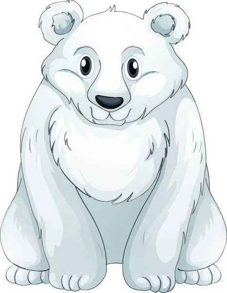 Полярный Медведь Графическая Векторная Иллюстрация — стоковый вектор