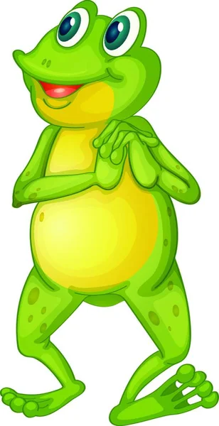 Frog Cartoon Character Vector Illustration — Stock Vector