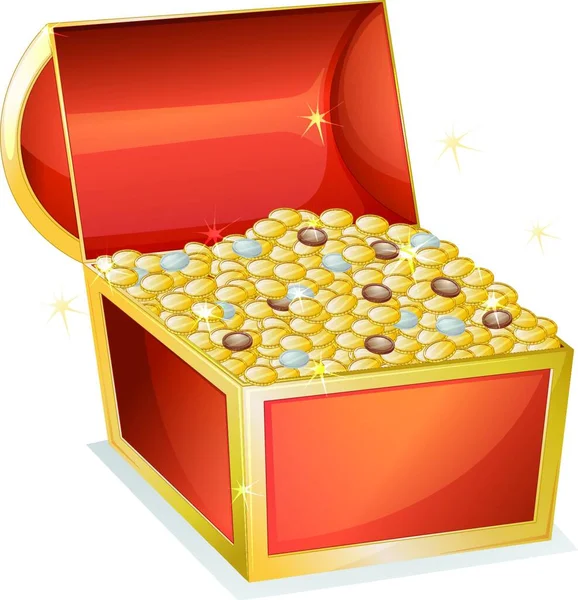 stock vector treasure box, graphic vector illustration