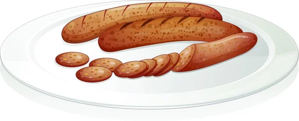 Illustration Sausages — Stock Vector