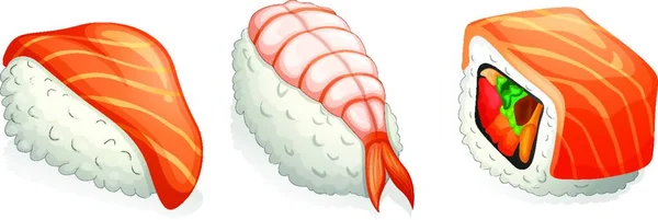 Ilustración Del Sushi — Vector de stock