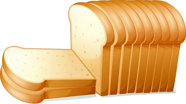 Ilustracja Plasterków Chleba — Wektor stockowy