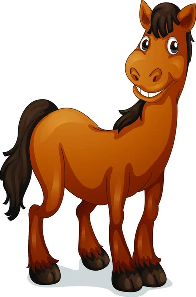 Kůň Web Jednoduchá Ilustrace — Stockový vektor