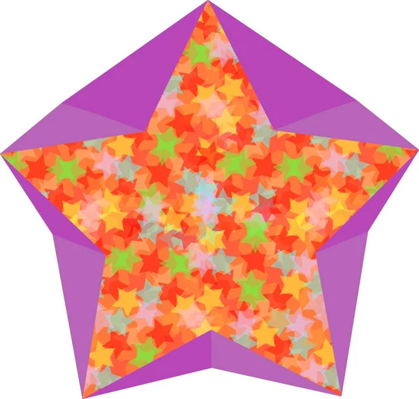 Красочная Звезда Векторная Иллюстрация Простой Дизайн — стоковый вектор