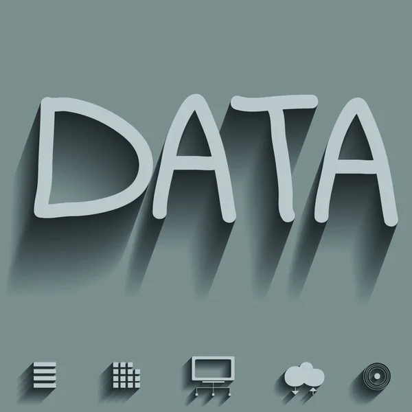 Data Icon Vector Illustration Simple Design — Stock Vector