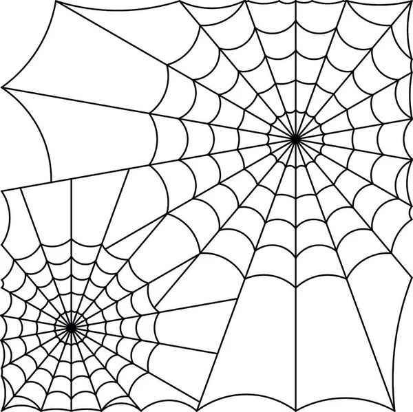 Spinnenweb Lijn Vector Illustratie Eenvoudig Ontwerp — Stockvector