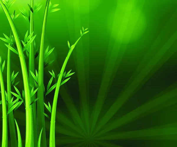 Green Plants Vector Illustration Simple Design — Stock Vector