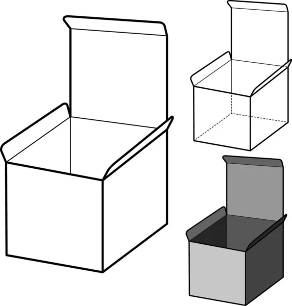 Cajas Ilustración Vectorial Diseño Simple — Vector de stock