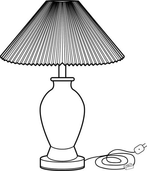 Lampa Vektorové Ilustrace Jednoduchá Konstrukce — Stockový vektor