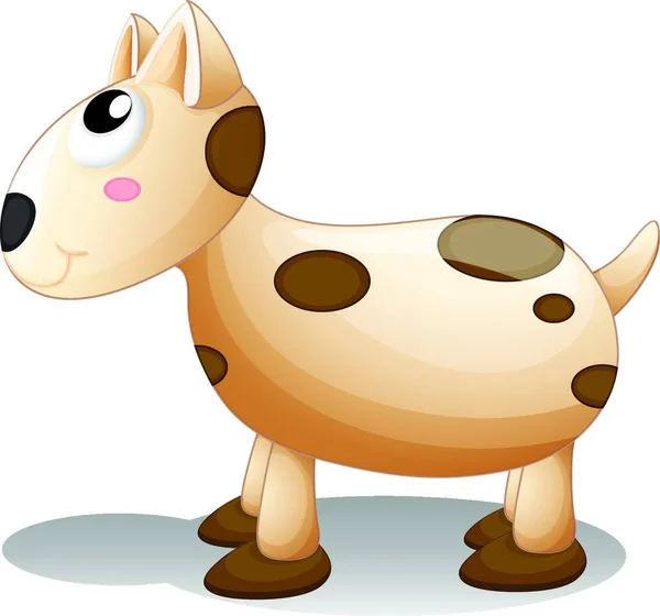 おもちゃ子犬ベクトルイラストシンプルなデザイン — ストックベクタ