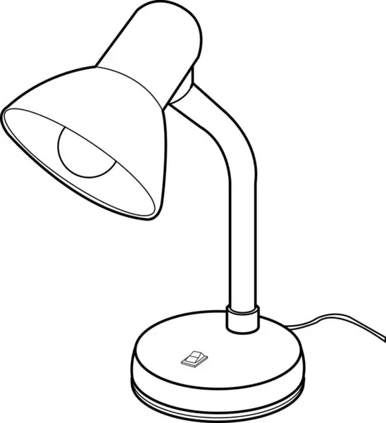 Lampe Vektorillustration Einfaches Design — Stockvektor