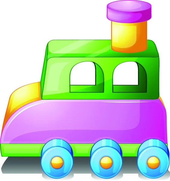 Красочный Игрушечный Автомобиль Векторная Иллюстрация Простой Дизайн — стоковый вектор