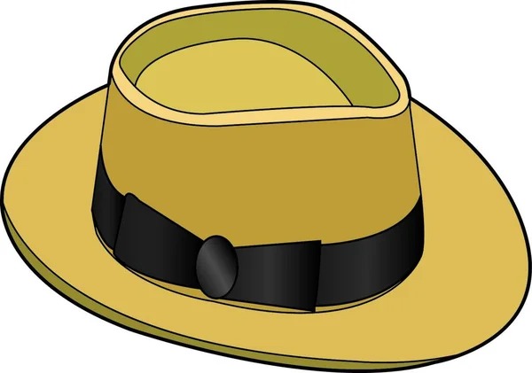 Pălărie Epocă Ilustrație Vectorială Design Simplu — Vector de stoc