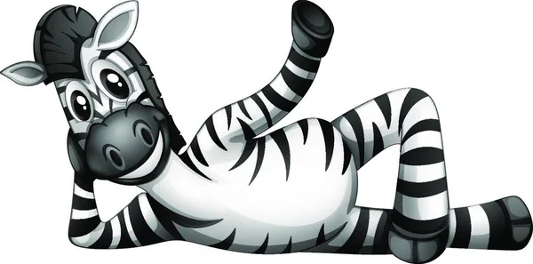 Zebra Spoczynku Wektor Ilustracja Prosta Konstrukcja — Wektor stockowy
