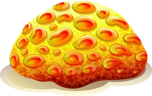 Arrecife Coral Amarillo Ilustración Vectorial Diseño Simple — Vector de stock