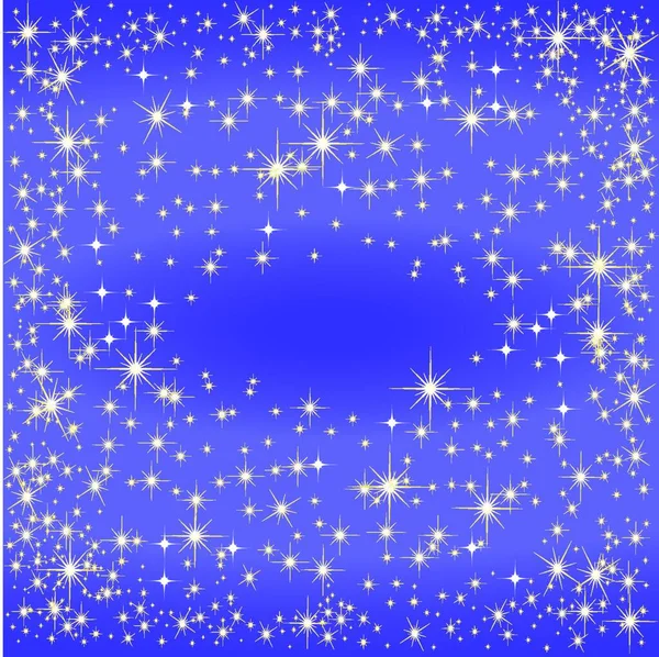 Blue Stars Map Milky Way Vector Illustration Simple Design — Stock Vector