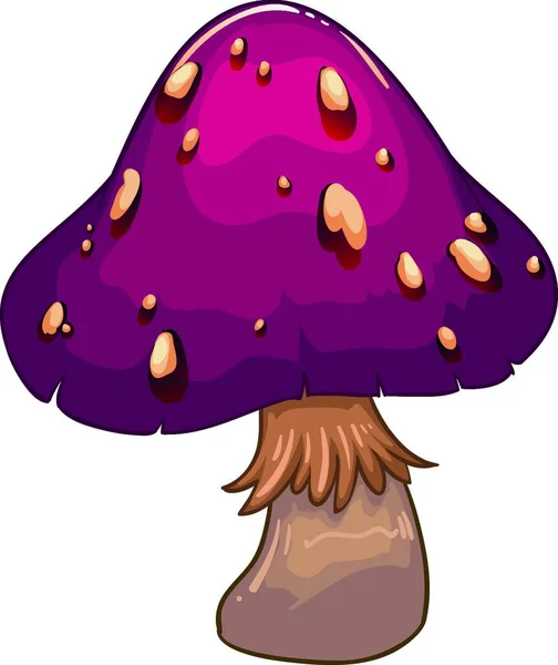 Giant Mushroom Plant Vector Illustration Simple Design — Stock Vector