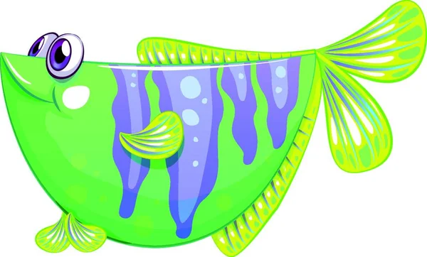 Unieke Vis Vector Illustratie Eenvoudig Ontwerp — Stockvector