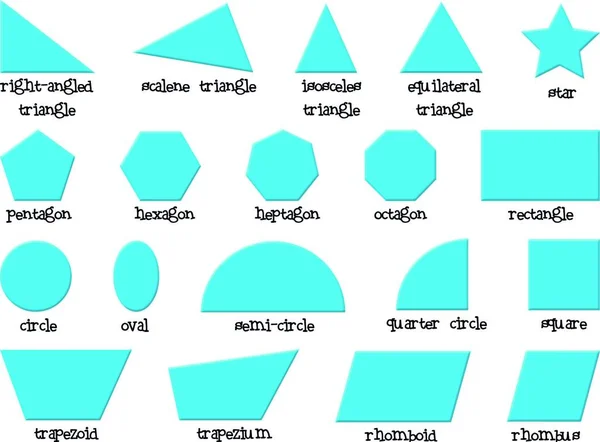 Différentes Formes Illustration Vectorielle Design Simple — Image vectorielle