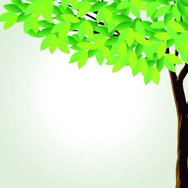 Tall Tree Vector Illustration Simple Design — Stock Vector