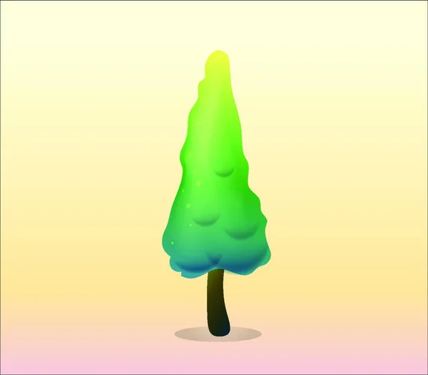 Pine Tree Vector Illustration Simple Design — Stock Vector
