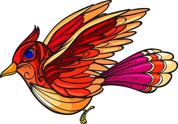 Kızgın Bir Kuş Vektör Çizimi Basit Tasarım — Stok Vektör