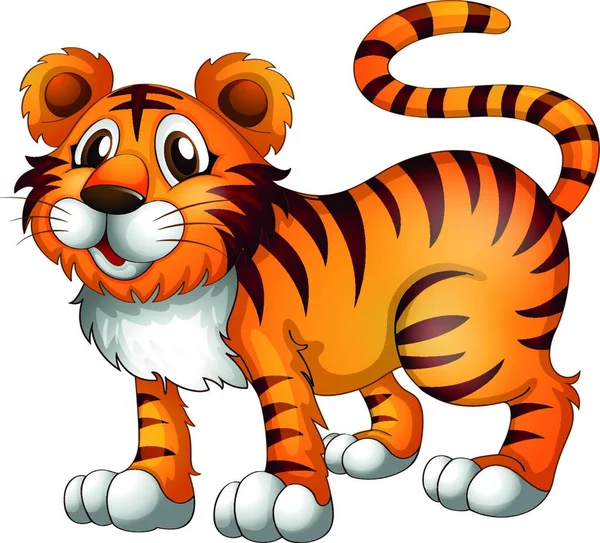 Tigertier Vektor Illustration Design — Stockvektor
