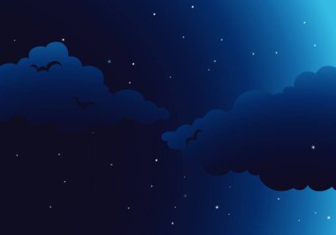 Huzurlu gece, vektör çizimi basit tasarım