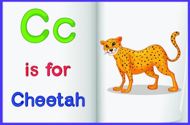 Alfabe çalışma tablosu vektör çizimi