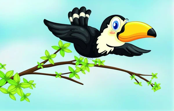 Uccello Volante Disegno Semplice Illustrazione Vettoriale — Vettoriale Stock