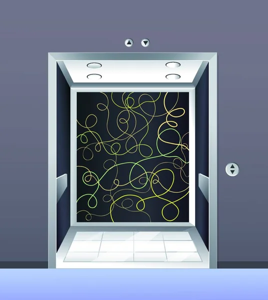 Ascenseur Vide Illustration Vectorielle Conception Simple — Image vectorielle
