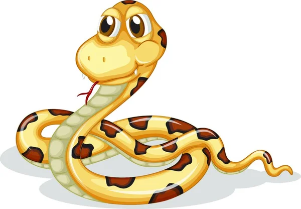 Serpiente Miedo Vector Ilustración Diseño Simple — Vector de stock