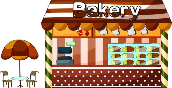 Bakery Symbols Illustration Web Template — Stock Vector