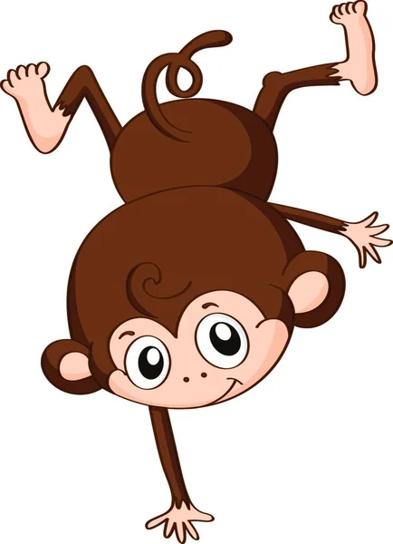 Scimmia Disegno Semplice Illustrazione Vettoriale — Vettoriale Stock