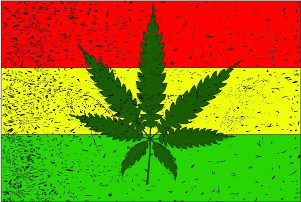 Rastafarian Zászló Illusztrációja — Stock Vector
